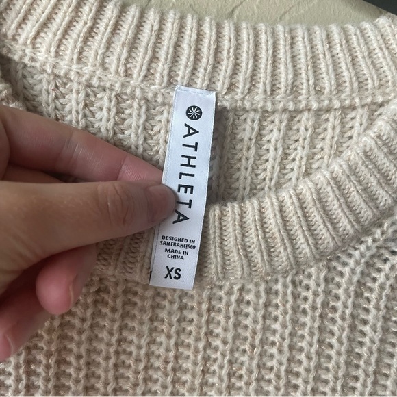Athleta‎ Sierra Wool Blend Oatmeal Cream Sweater - Picture 9 of 9